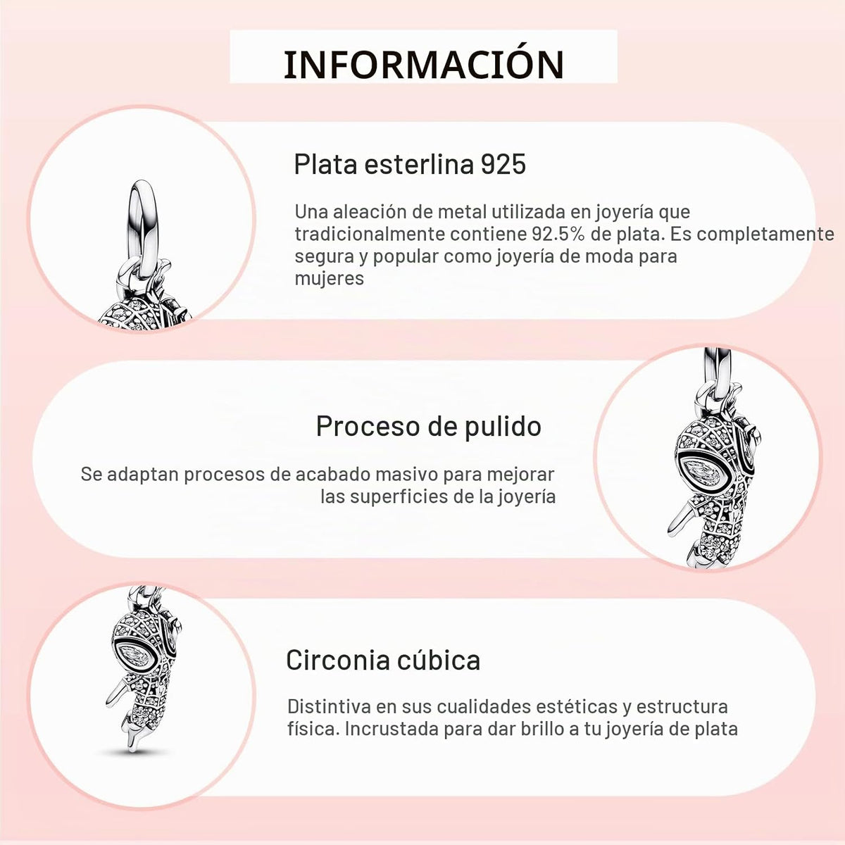 MITSOKU Dijes de plata de ley 925 para pulseras y collares, diseño...