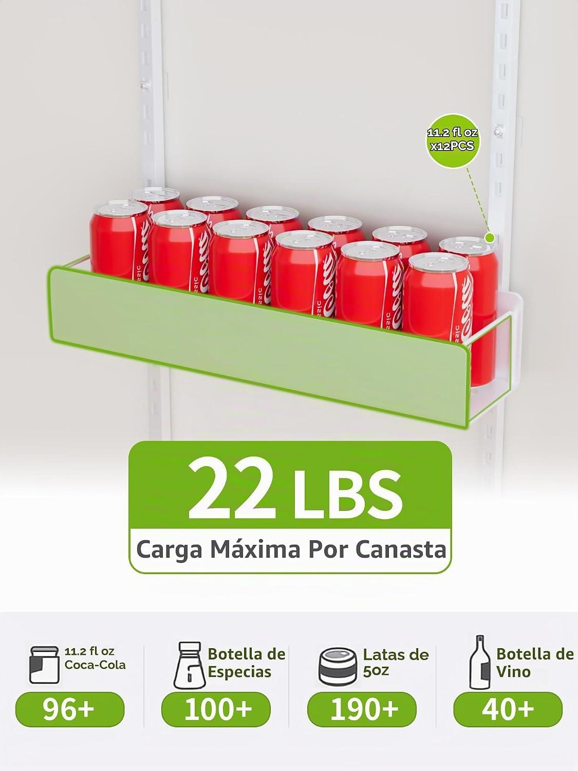 NQW Organizador colgante de despensa de 6 niveles, estante de espec...