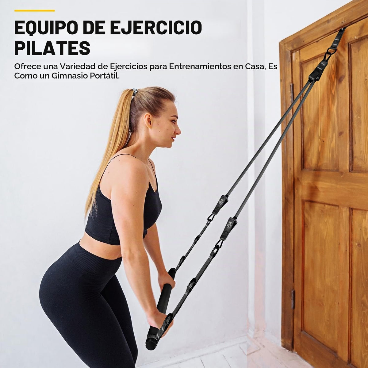 Kit de barra de pilates Ayombo con bandas de resistencia, equipo de...