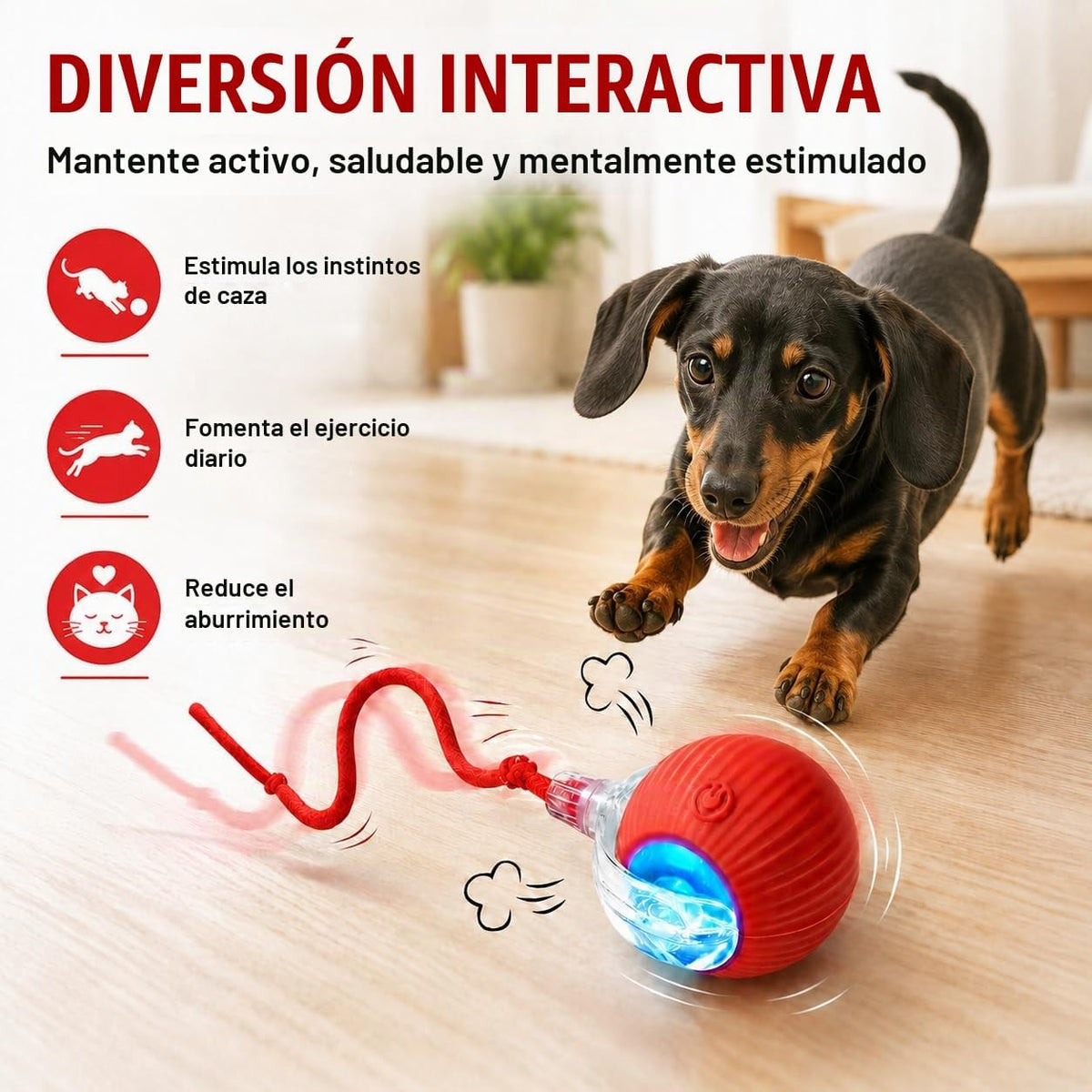 SilveWillo Juguete automático interactivo de pelota para gatos y pe...