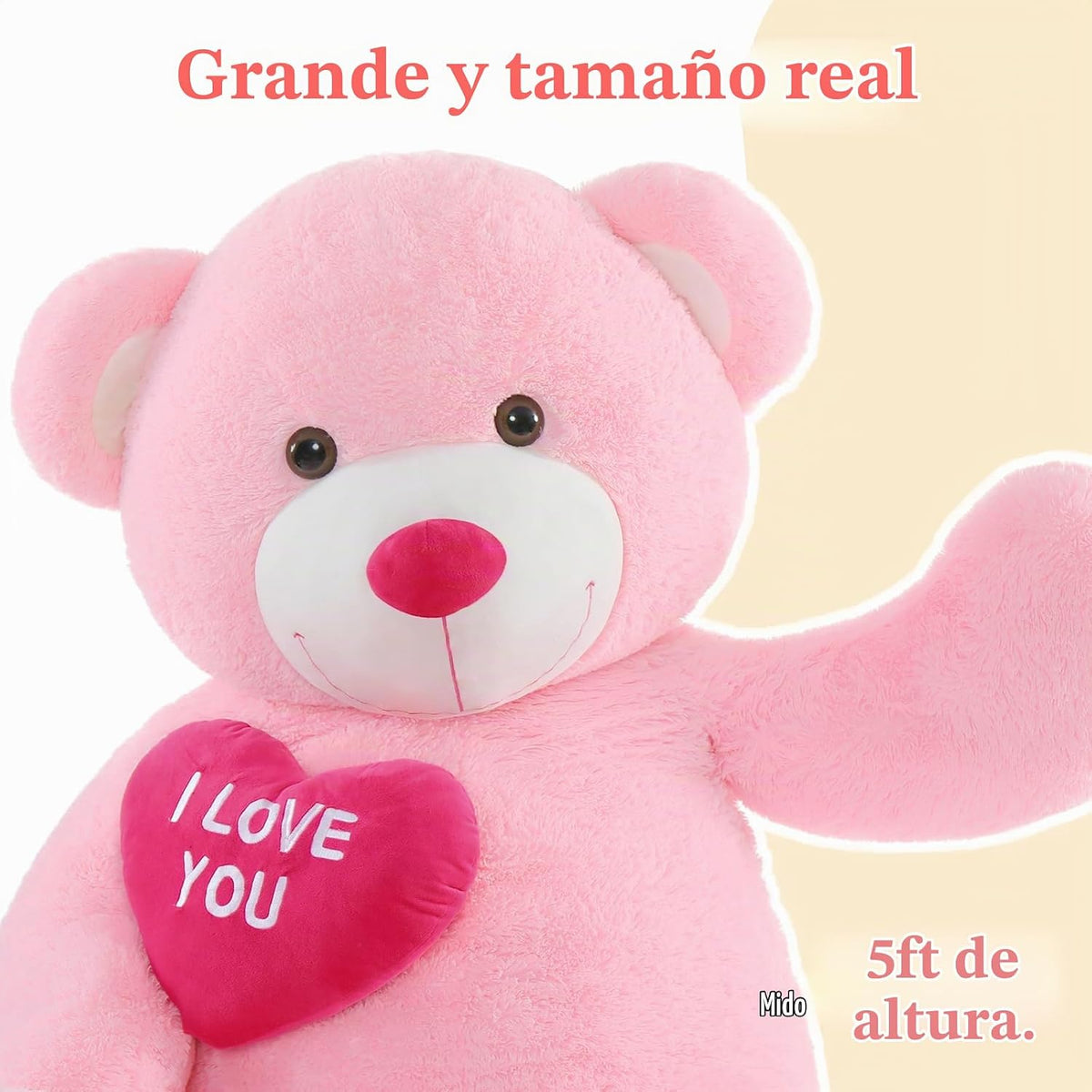 BENINY Oso de Peluche Grande de 1.52m, Oso de Peluche Grande con Co...