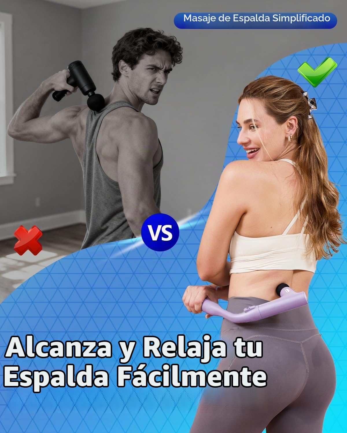 CAREKING Pistola de masaje desmontable 3 en 1 para tejido profundo,...