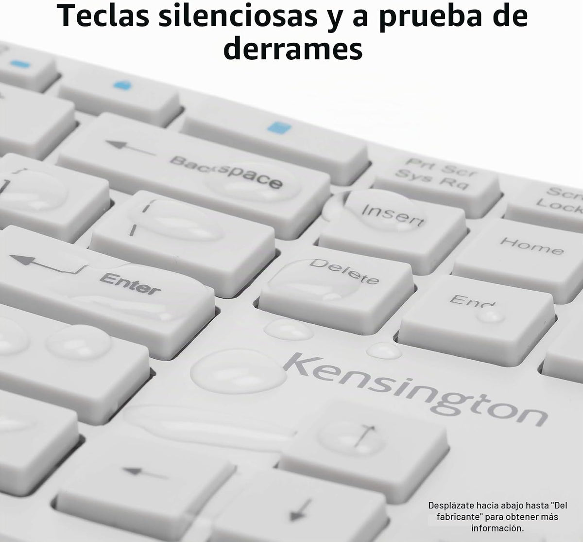 Kensington Pro Fit Teclado y ratón inalámbricos ergonómicos - Gris...