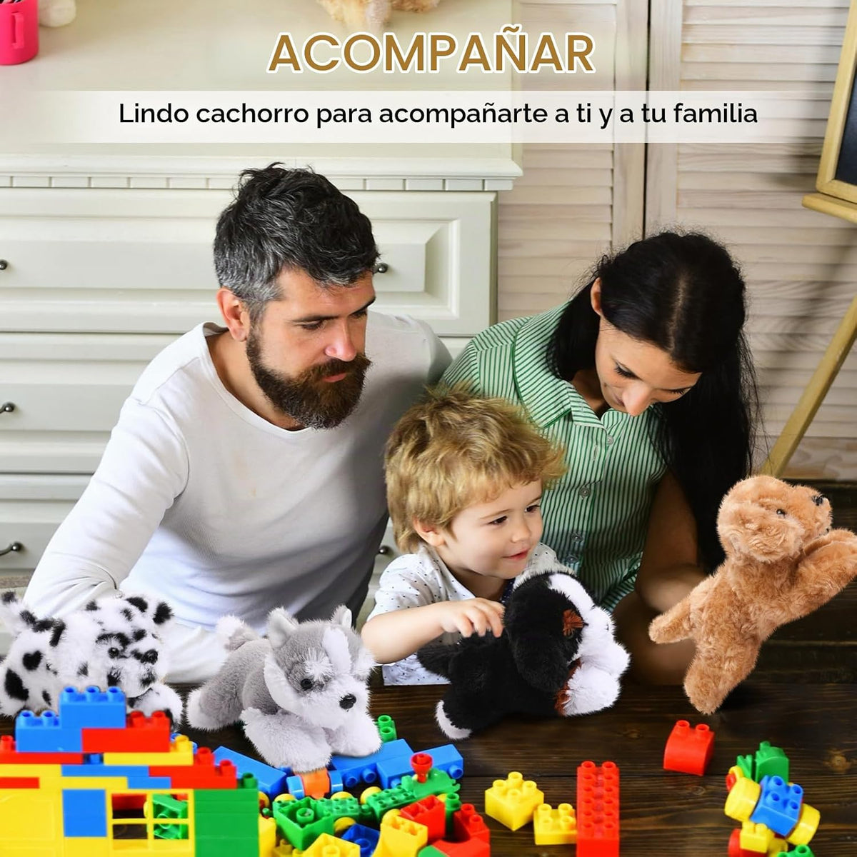Suilung - 4 unidades de 8 pulgadas para perros de peluche, estilo e...