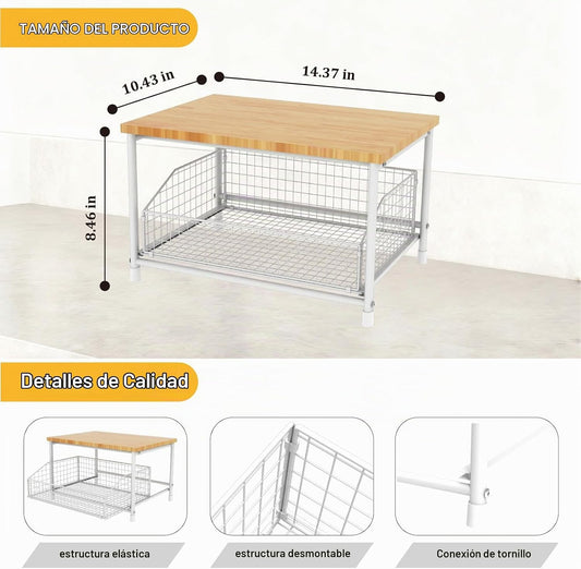 HYLMMDA Estante de encimera de cocina, estante de cocina pequeño co...