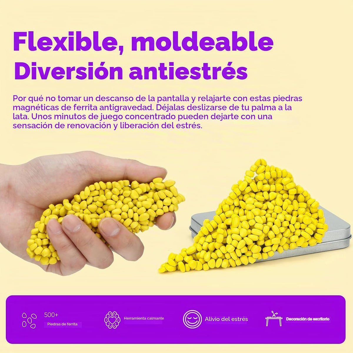DYRDM Masilla de ferrita 500+ amarillo, accesorio de escritorio par...