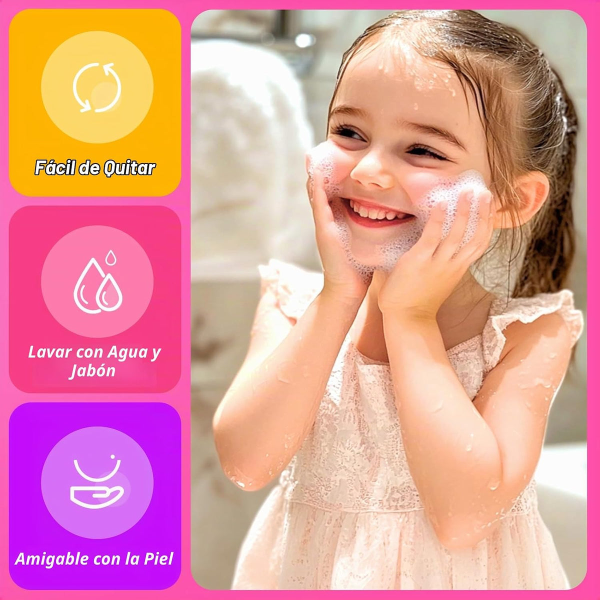 ULOVEME - Kit de maquillaje real para niñas pequeñas, juguete de ma...