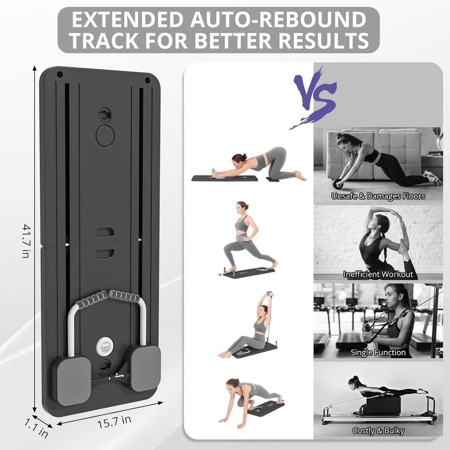 JANUA Tabla de Pilates - Juego de Pilates Reformer, Tabla de Pilate...