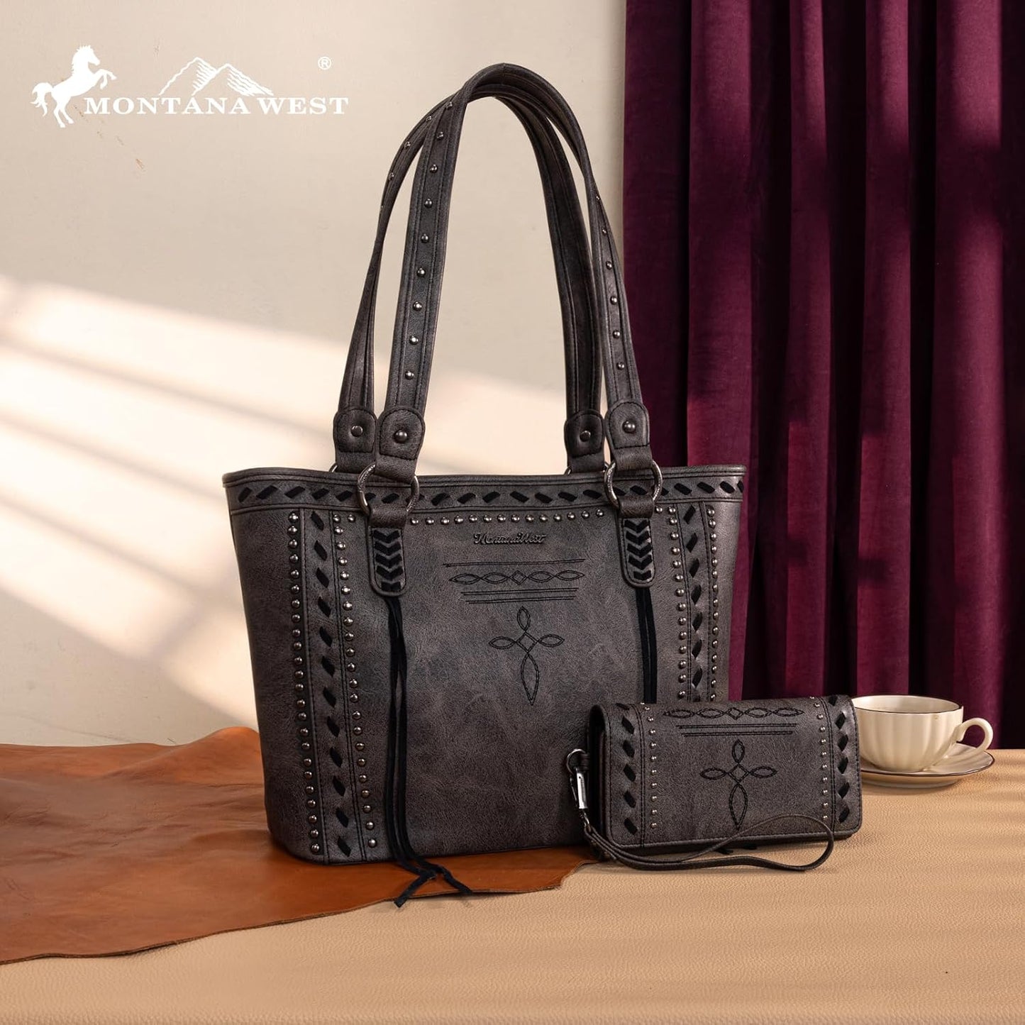 Montana West - Bolso tote de colección espiritual estilo western pa...