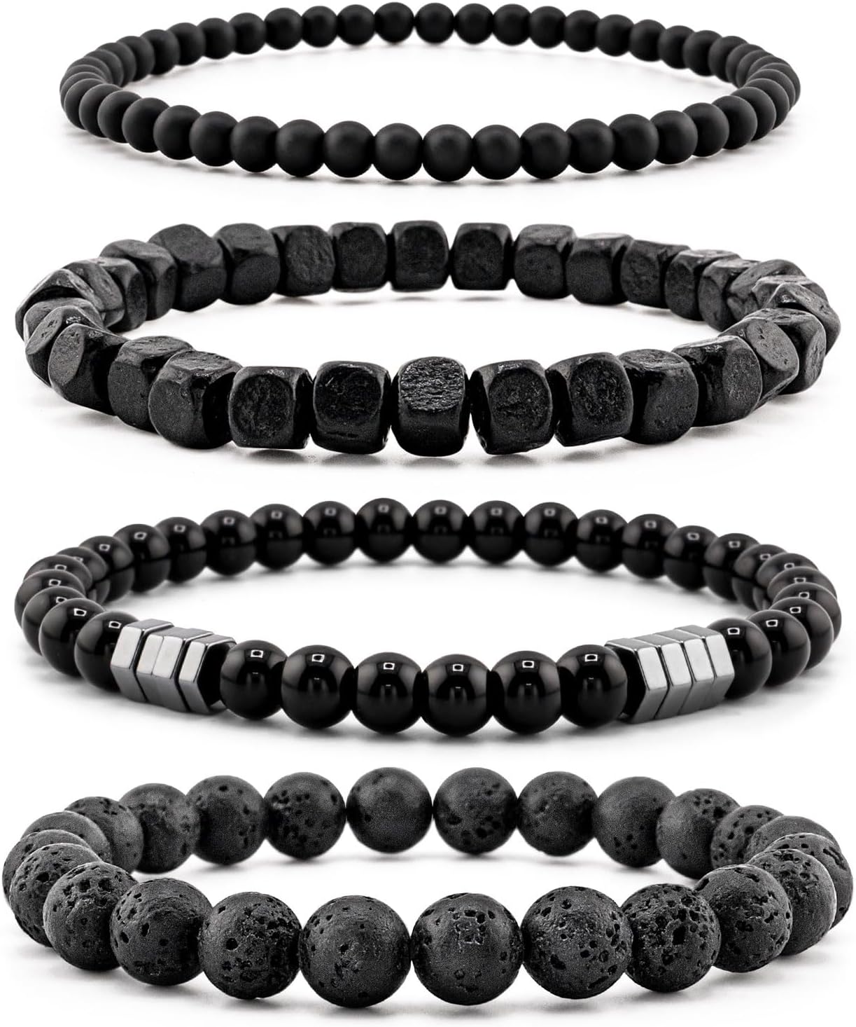 Lameybrt Juego de Pulseras para Hombre Multi - Ojo de Tigre\/Ágata...