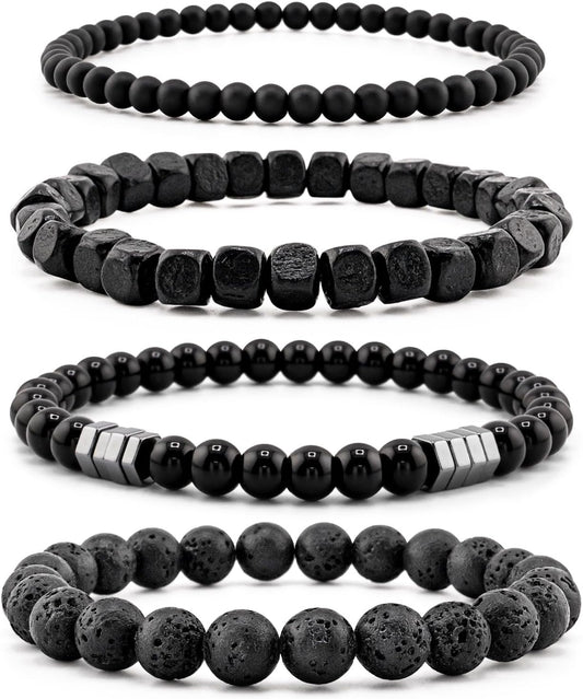 Lameybrt Juego de Pulseras para Hombre Multi - Ojo de Tigre\/Ágata...