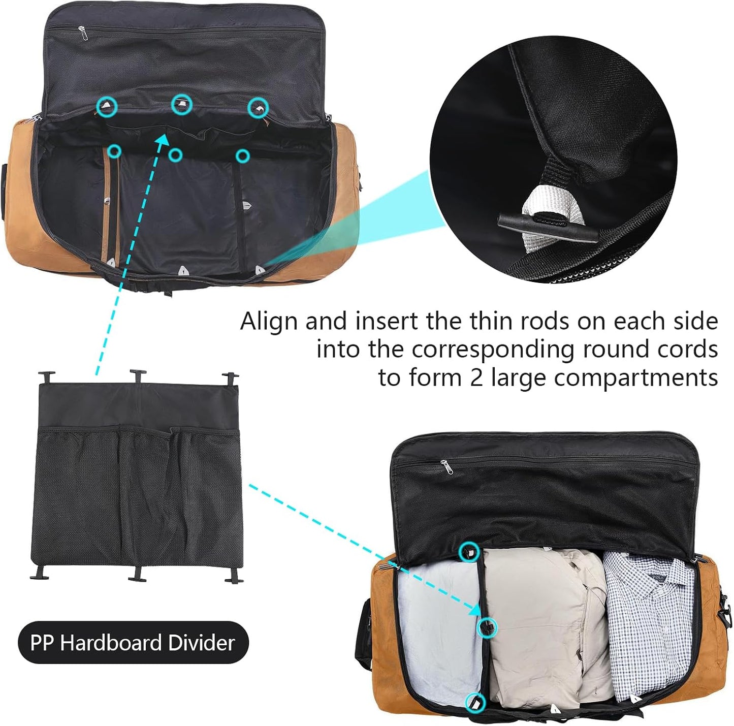 Vrtisa - Bolsa de viaje plegable de 110L expandible a 140L de 32...