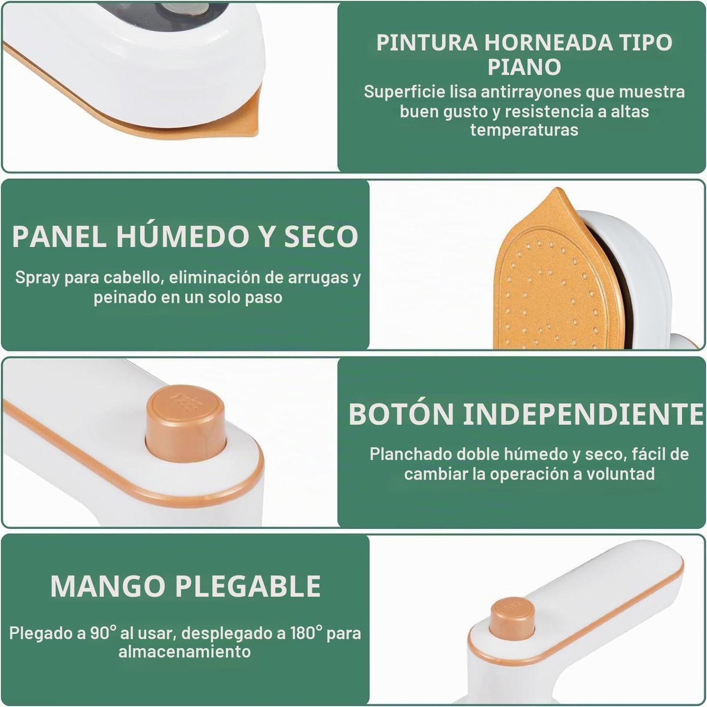 Plancha de viaje para ropa, mini máquina de planchar de mano se pue...