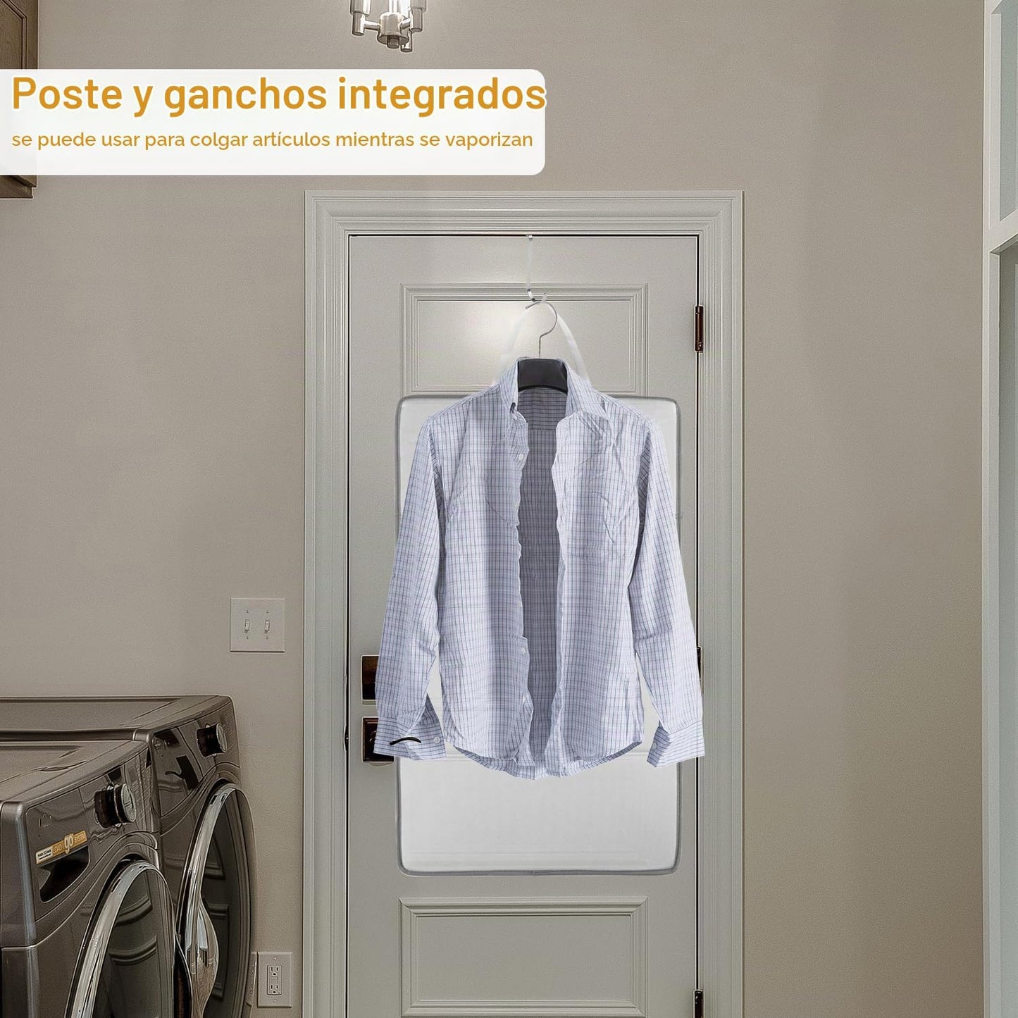 BINIMBER Tabla de vapor para ropa con guantes de planchado de vapor...