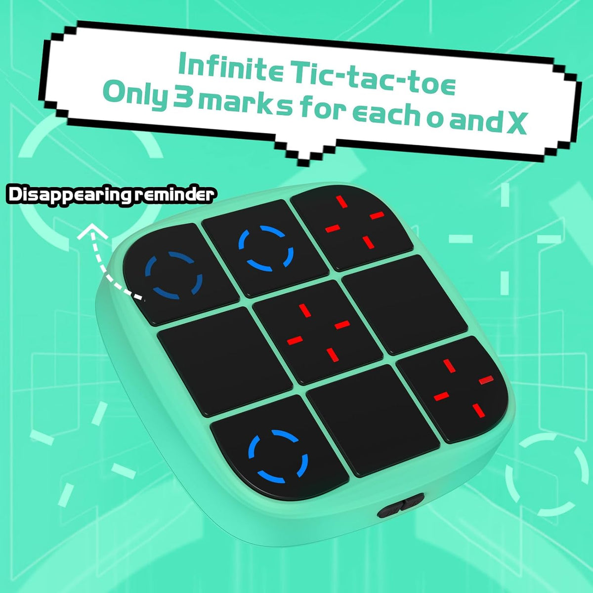 KOQQQ Juego de pernos recargables de Tic-Tac-Toe, consola de rompec...
