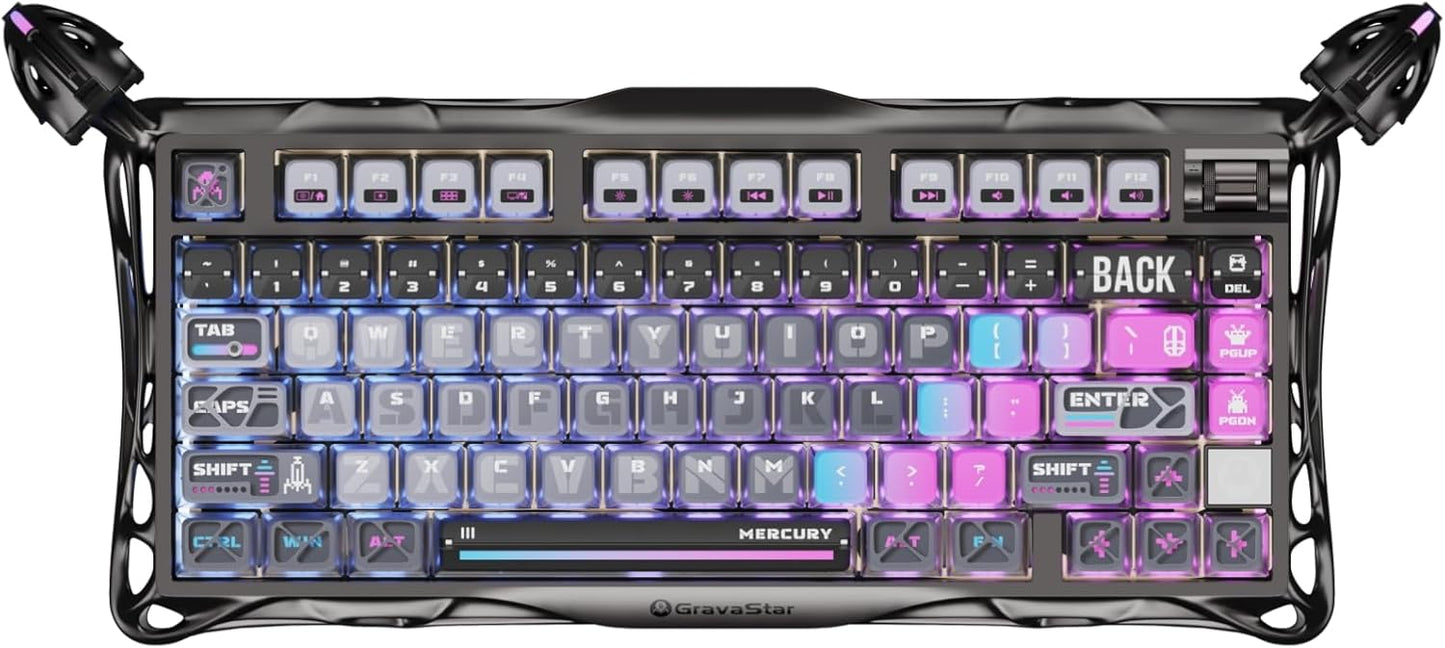 Teclado mecánico inalámbrico para juegos GravaStar Mercury K1 Pro,...