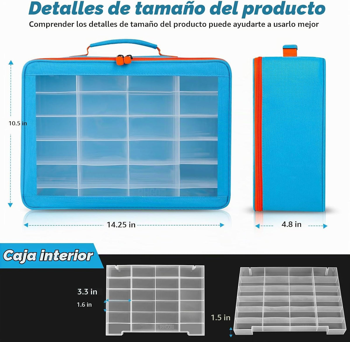 RHCOM Organizador de juguetes. 72 compartimentos. Caja de almacenam...