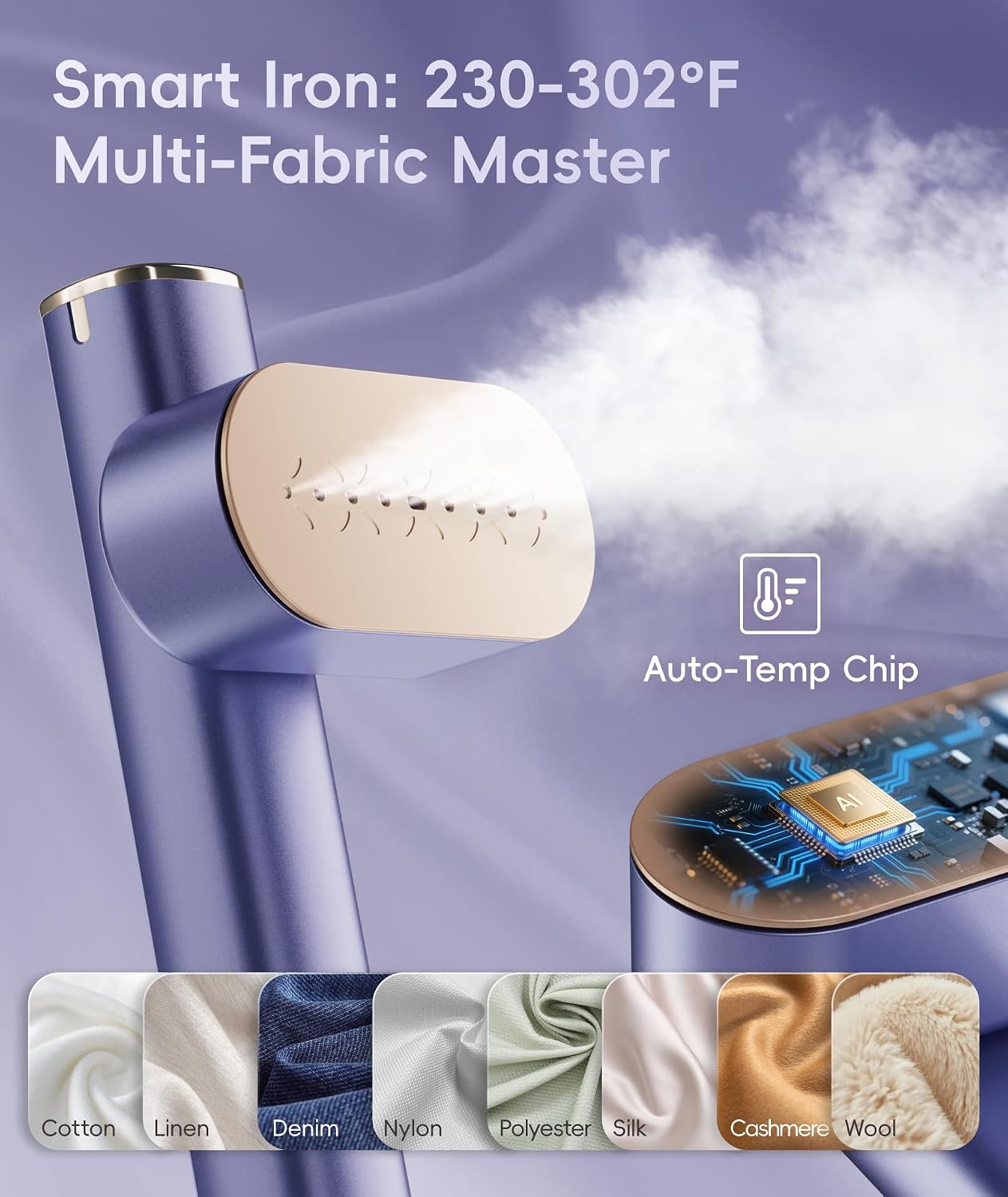 Vaporizador de viaje para ropa, vaporizador portátil de doble volta...