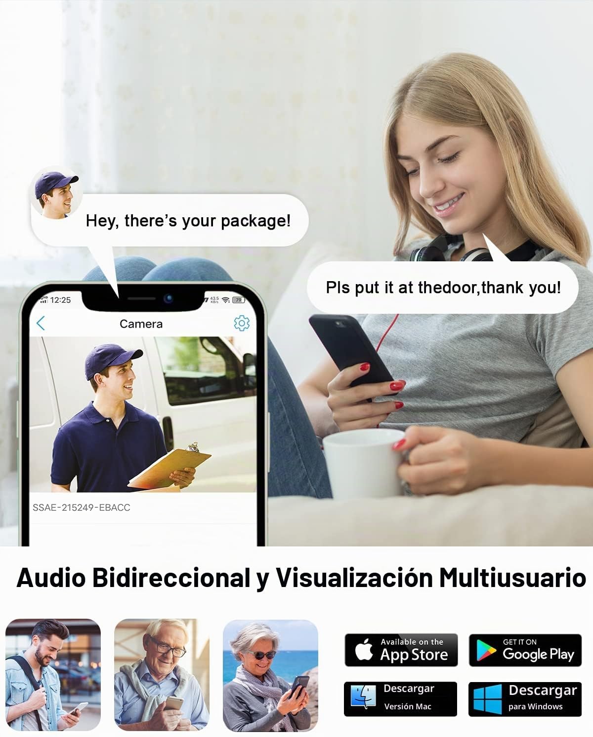 HXVIEW Cámara de seguridad PTZ 4K para exteriores con zoom óptico d...