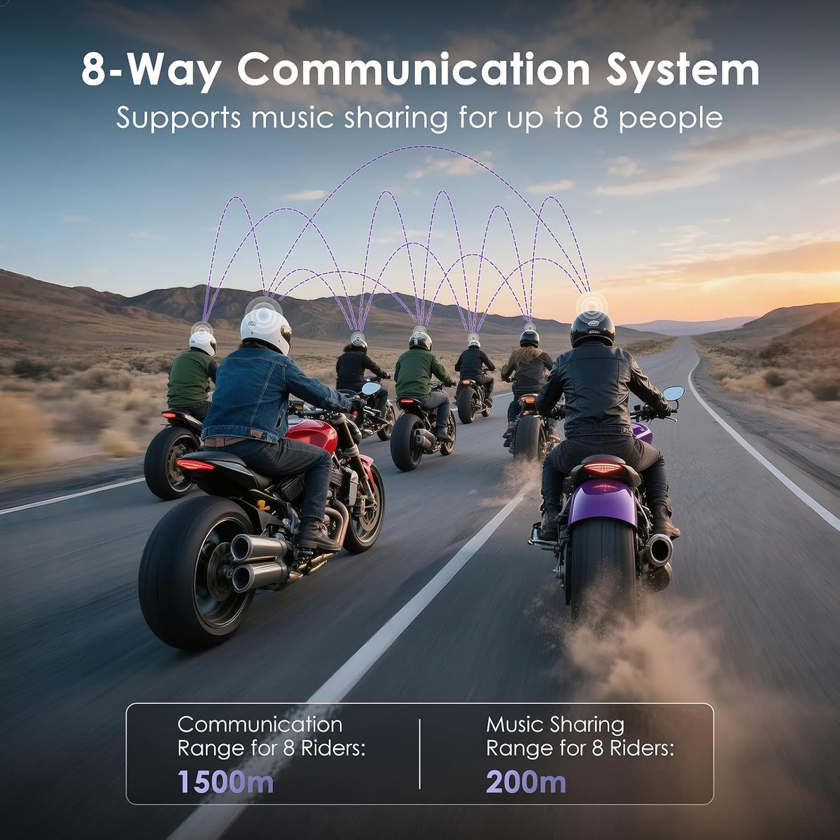 J-TREK JX01 Audífonos Bluetooth para Motocicleta con V5.4, Audífono...