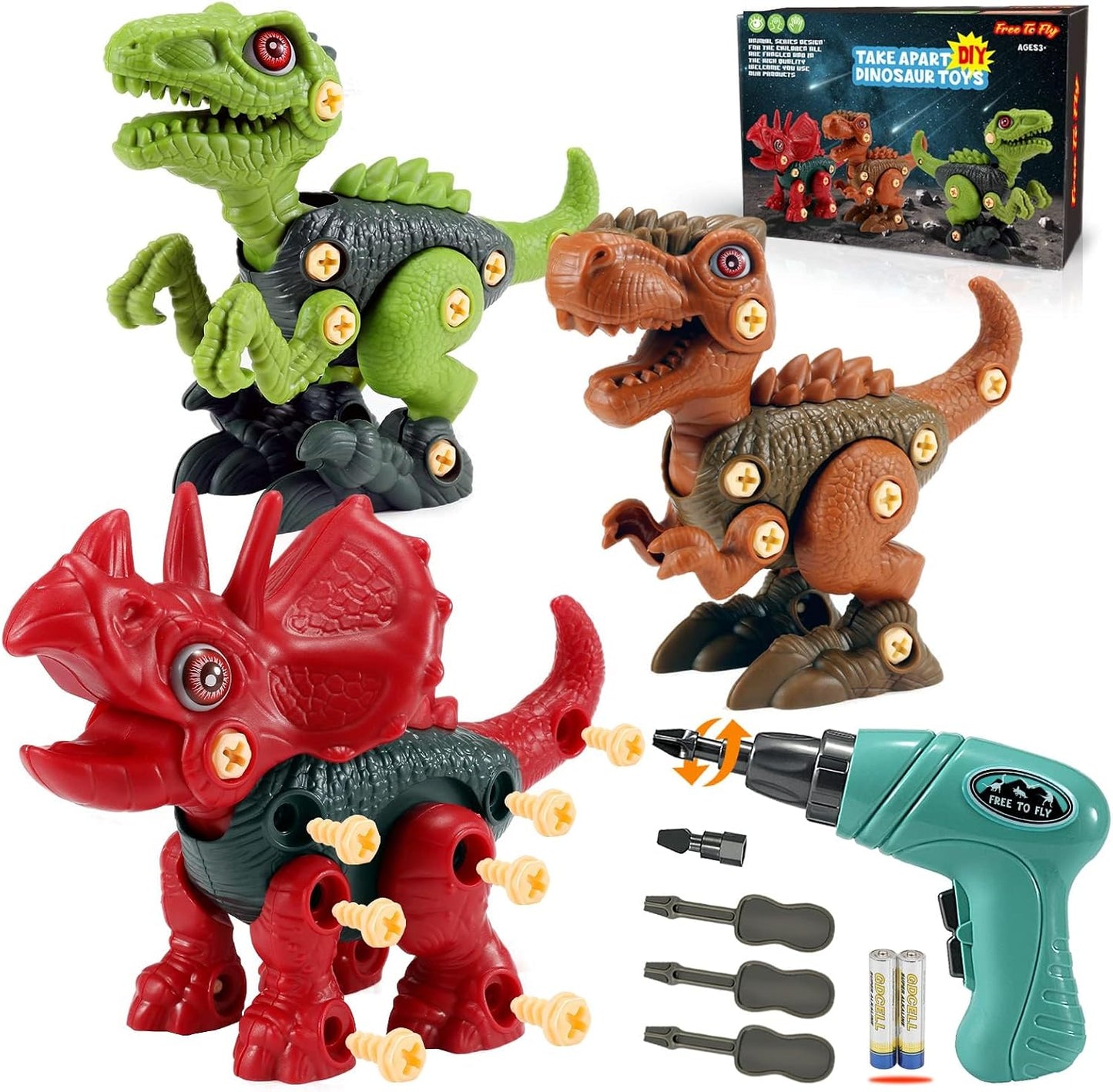 Juguetes de dinosaurio FREE TO FLY Regalos para niños de 3, 4, 5, 6...