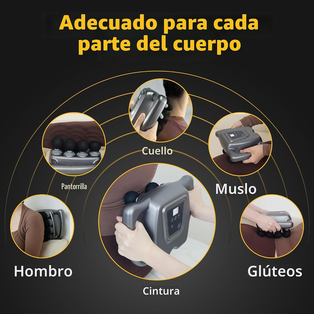 HYUVCX Juego de Pistola de Masaje de 24 Cabezas, Pistola de Masaje...