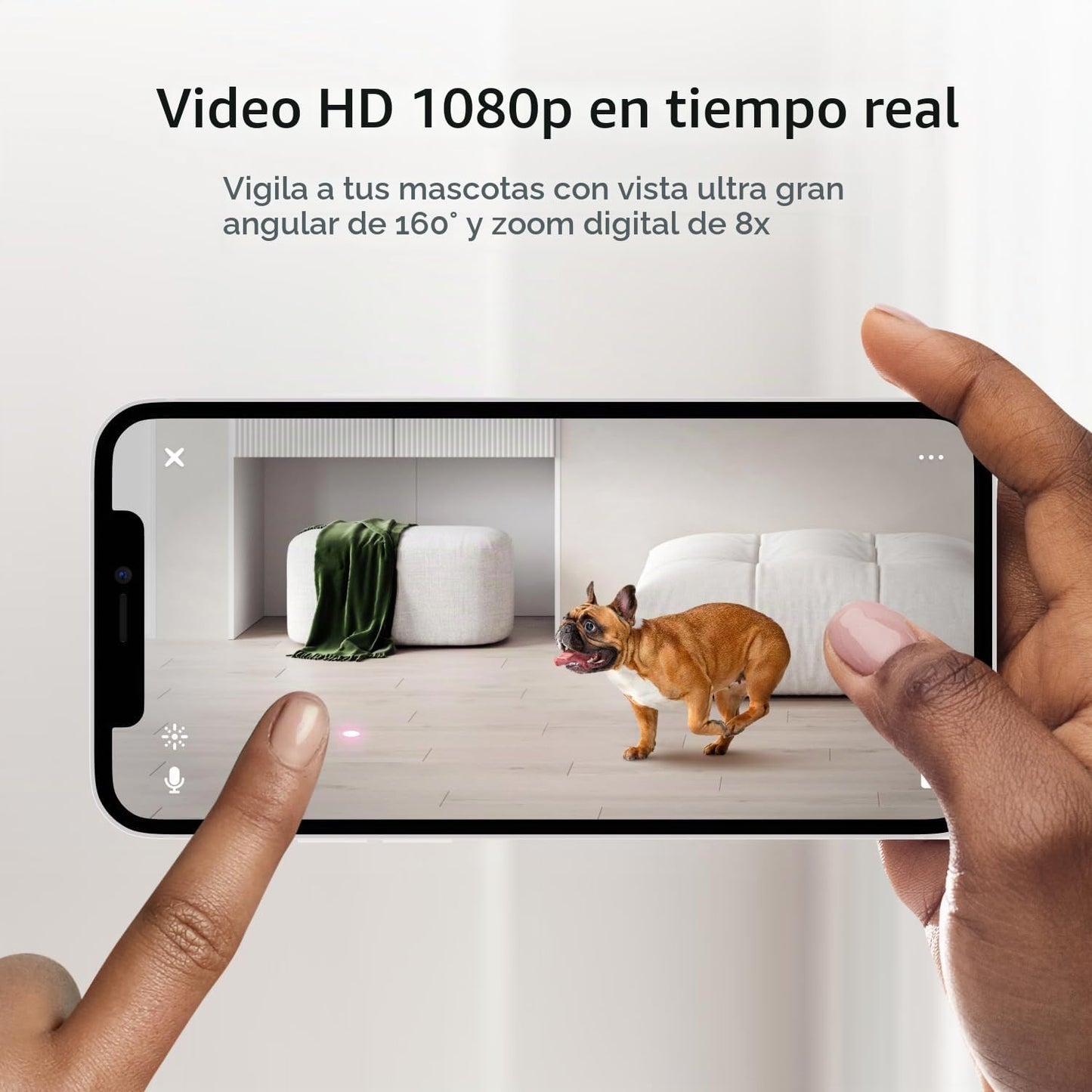 Petcube Play 2 Cámara Wi-Fi para mascotas con juguete láser para ga...