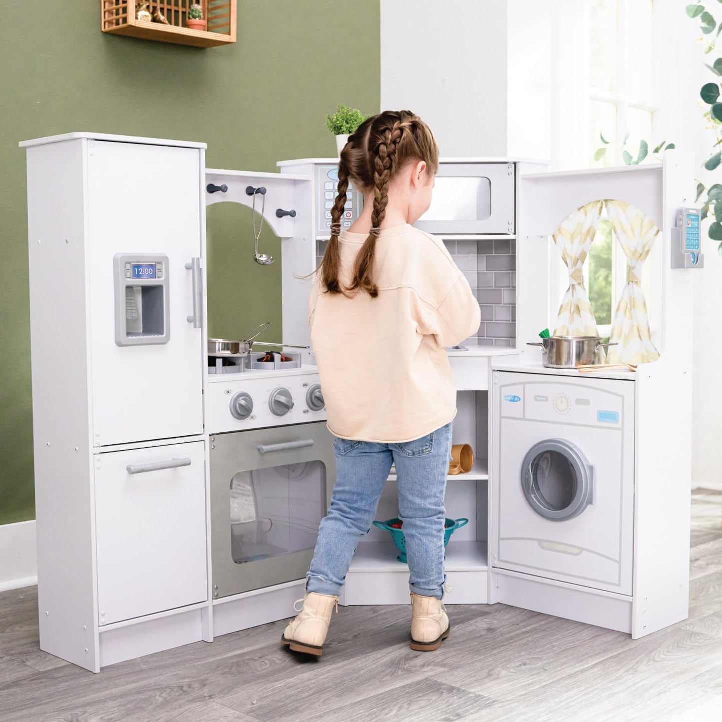 KidKraft Ultimate - Cocina de madera de esquina con luces y sonidos...