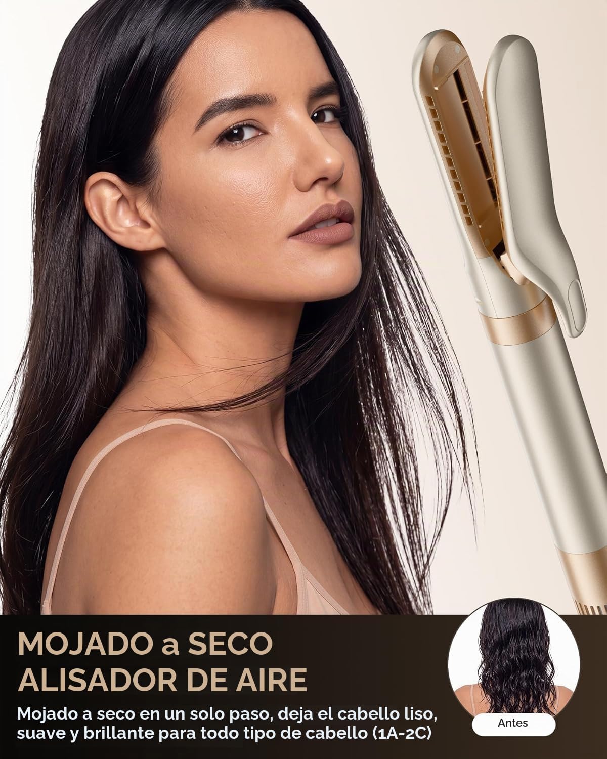 MESCOMB Secador de pelo y alisador 6 en 1, envoltura de aire calien...
