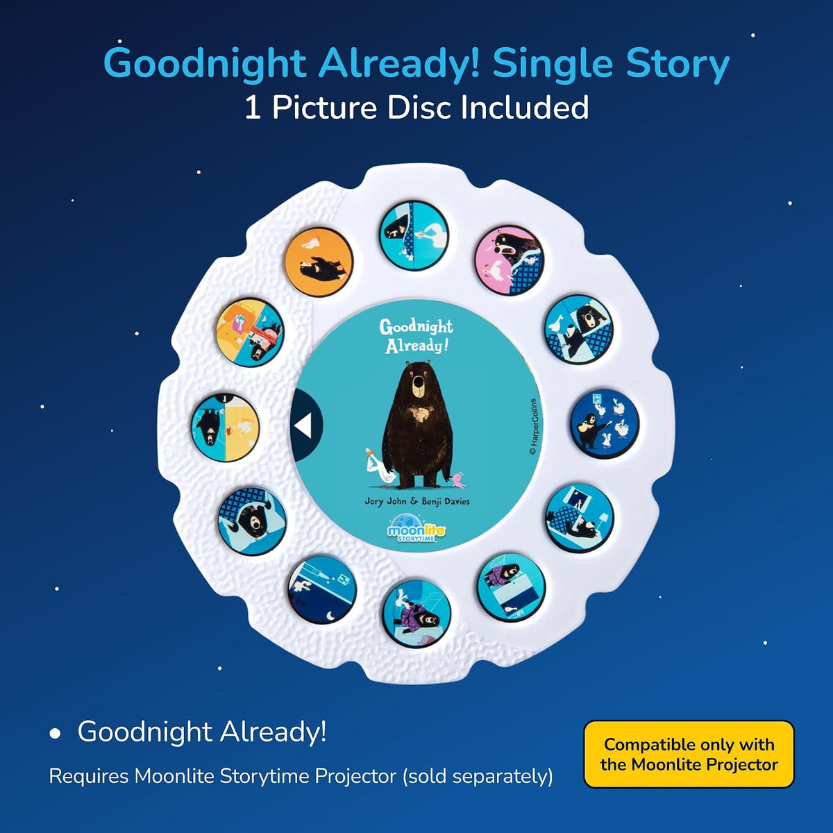 Moonlite Storytime Goodnight Already carrete de cuentos, una forma...