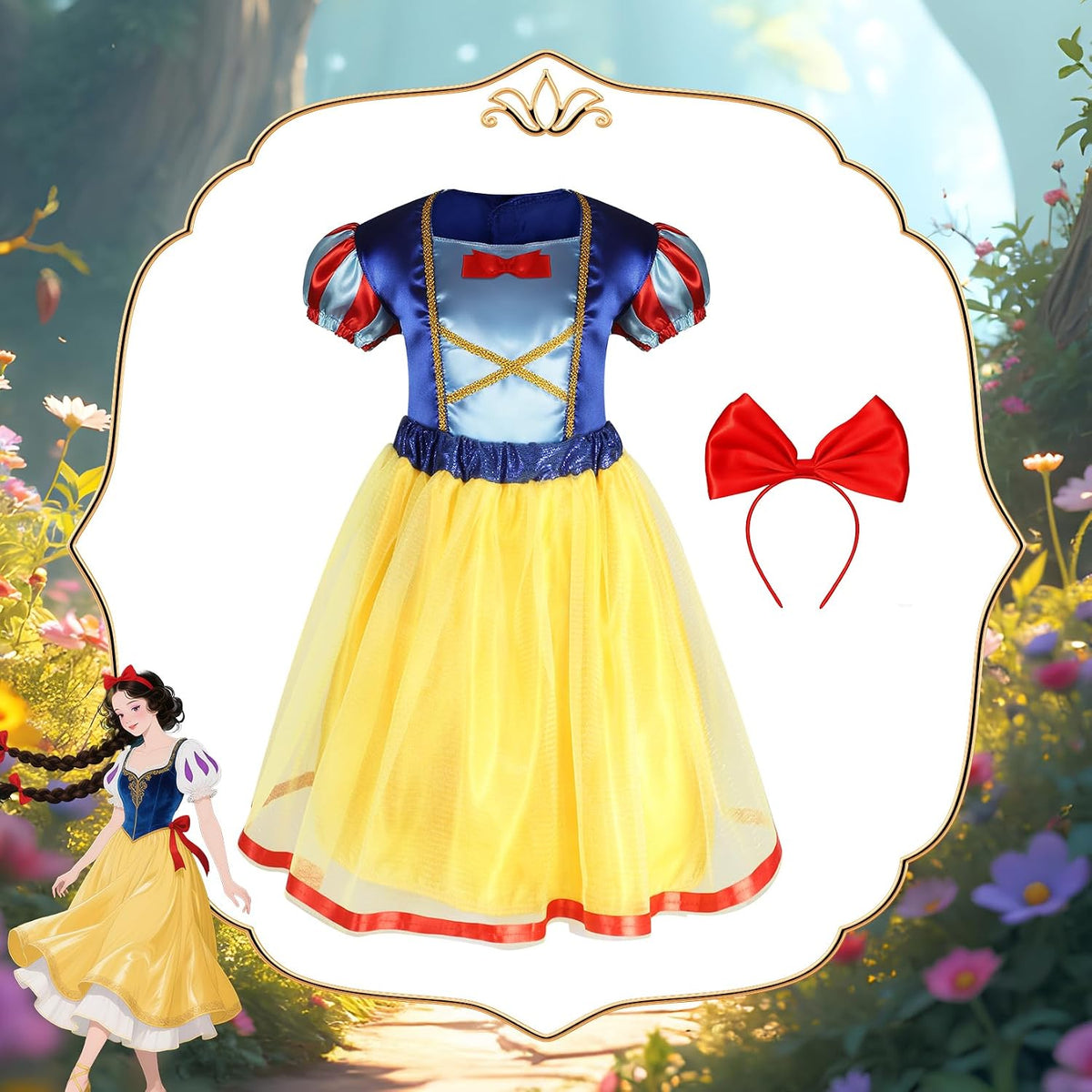 HAMSILY Ropa de princesa para niñas pequeñas de 3, 4, 5, 6 años | D...