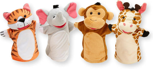 Melissa &amp; Doug Zoo Friends - Juego de marionetas de mano de fel...