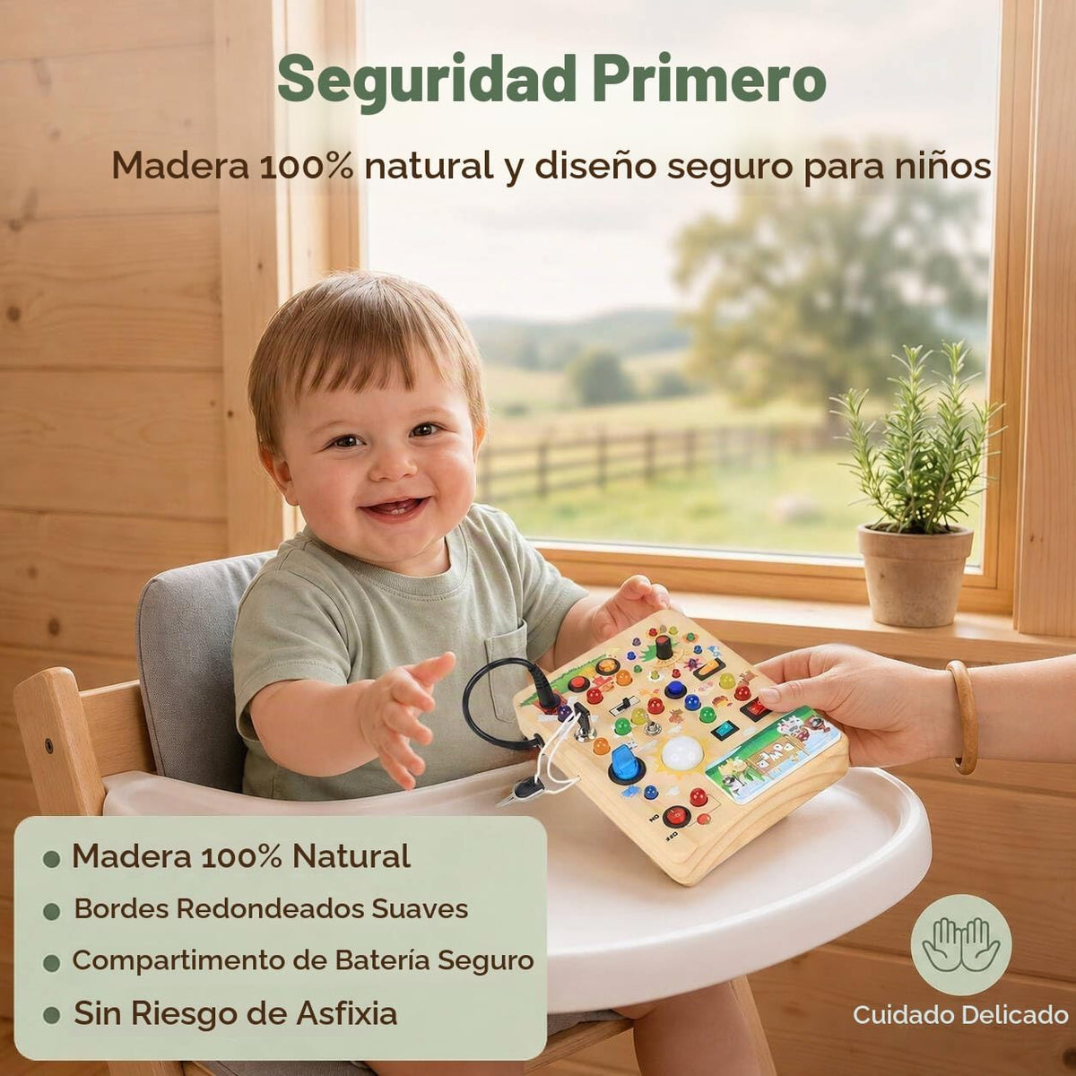 RichBoy Montessori - Tablero de juguete para niños de 1 a 3 años, j...