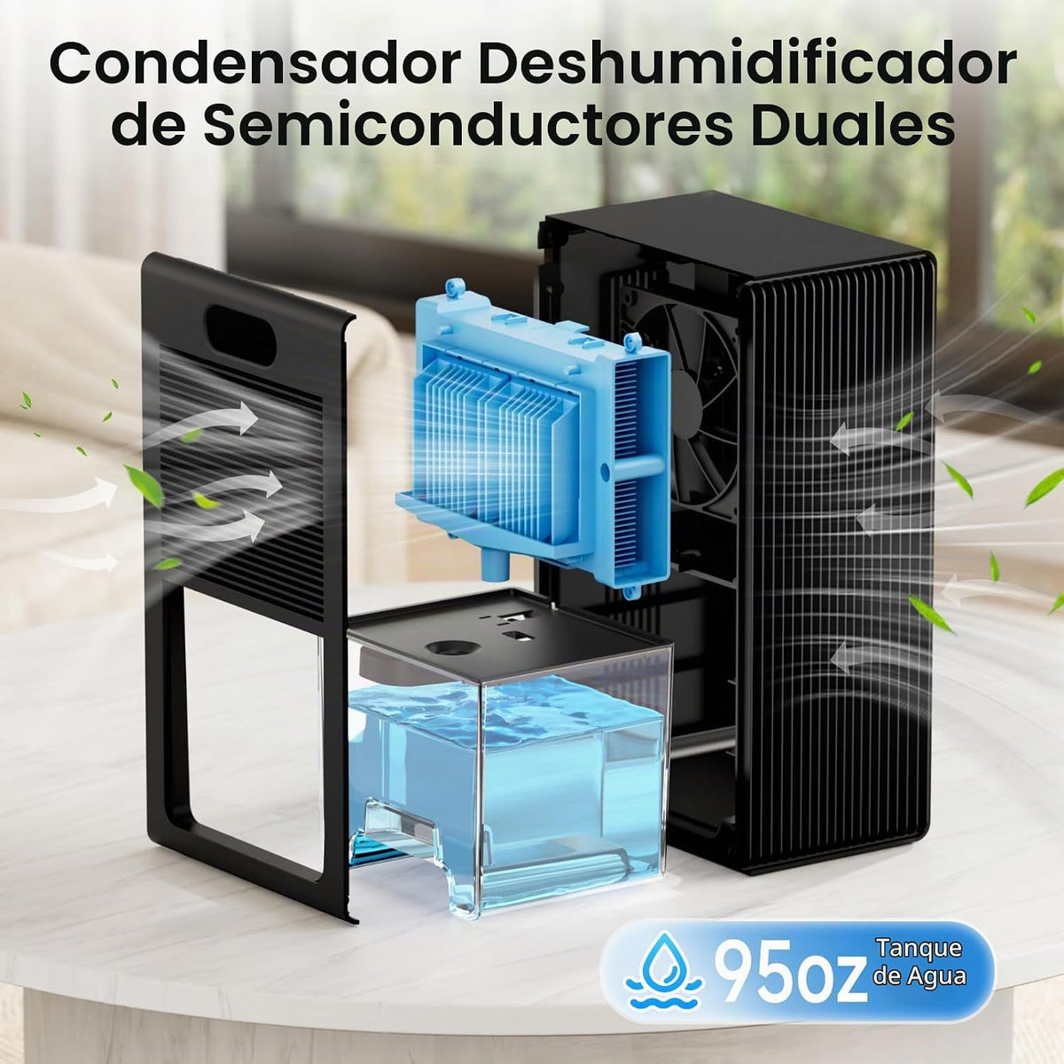 Deshumidificadores para el hogar, deshumidificador de 1000 pies cua...