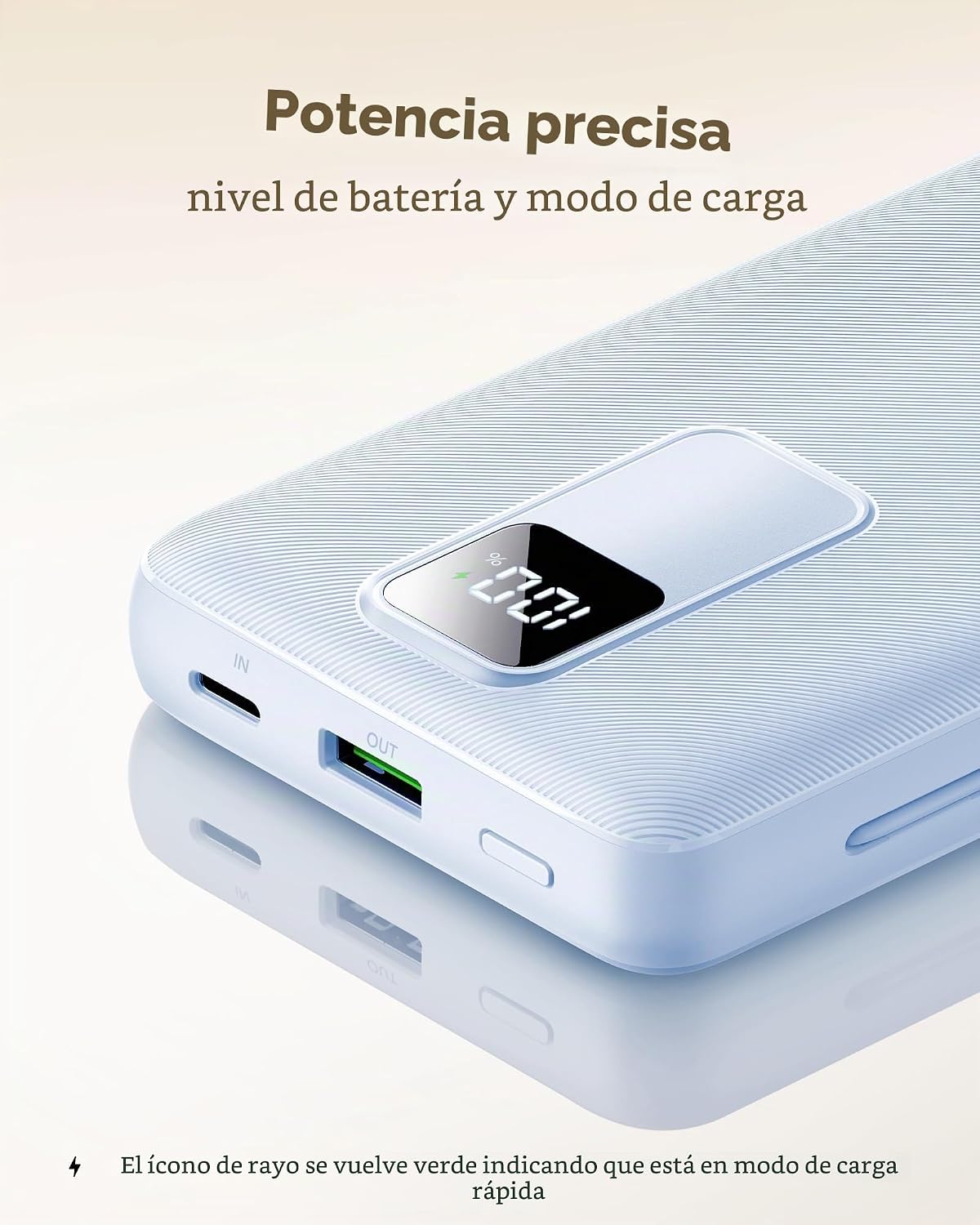Charmast Cargador portátil de 20000mAh con cables incorporados y en...