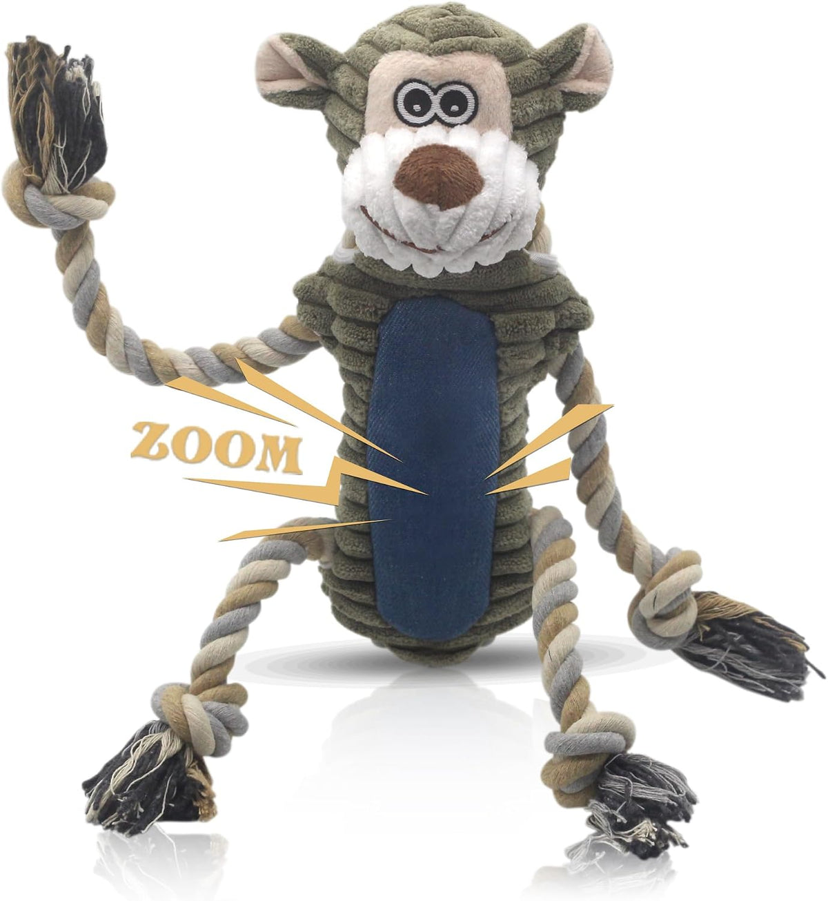 BUYPOW Juguetes de peluche divertidos para perros masticables, jugu...