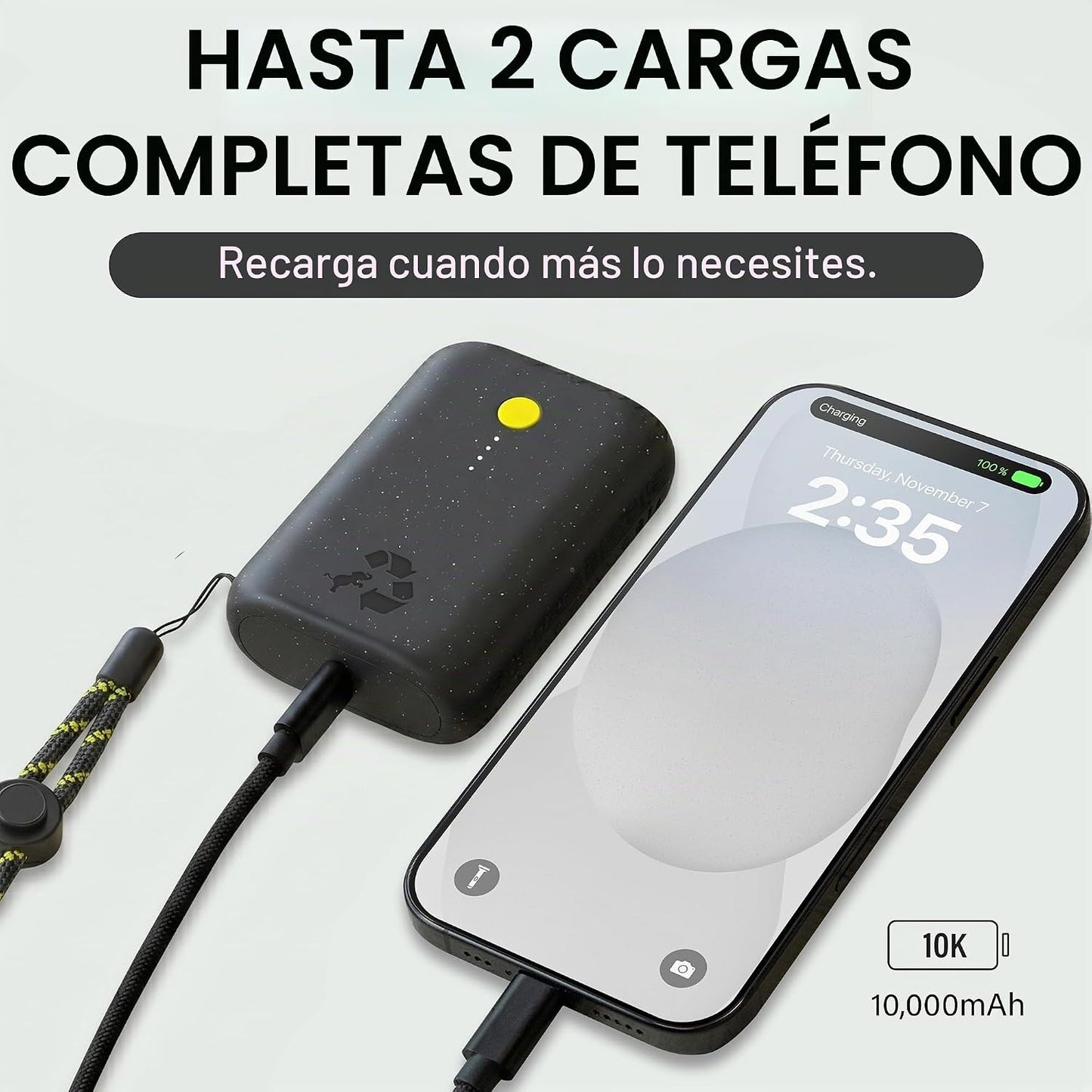 Nimble Cargador portátil Champ, banco de energía de 10000 mAh, carg...