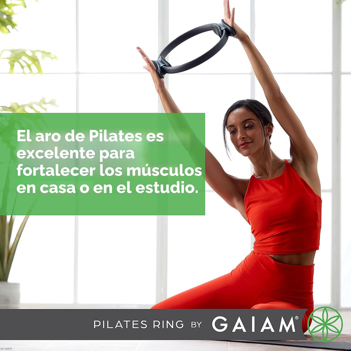 Gaiam Anillo de Pilates Fitness Circle, Tonificación de brazos, pie...