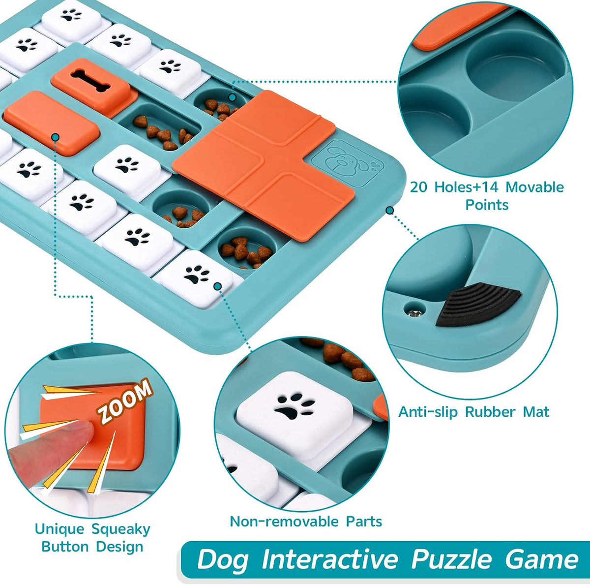FOXMM Juguetes de Rompecabezas para Perros - Juguetes Interactivos...
