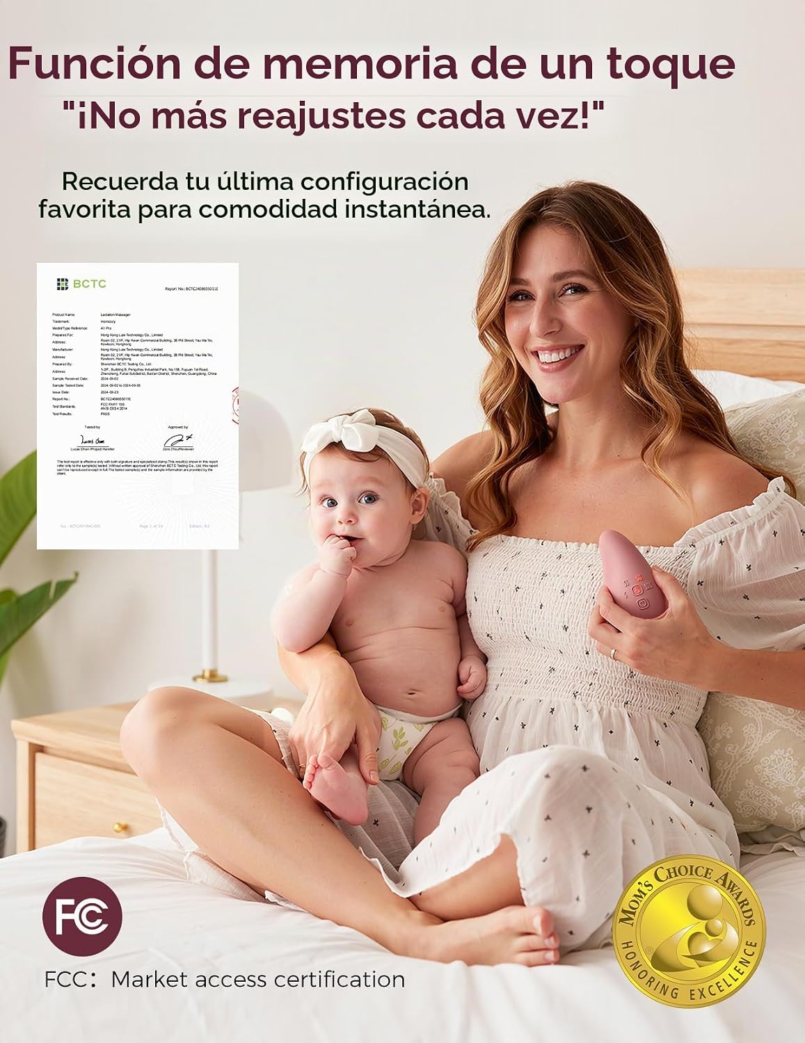 Momcozy A1Pro - Masajeador de lactancia con calor, vibración profun...