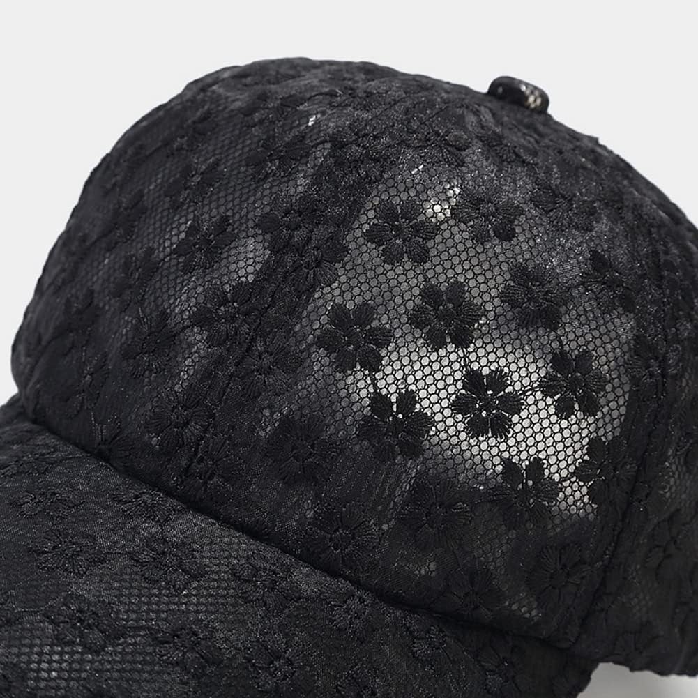 Tidefire Gorras de béisbol de flores pequeñas de encaje para mujer,...