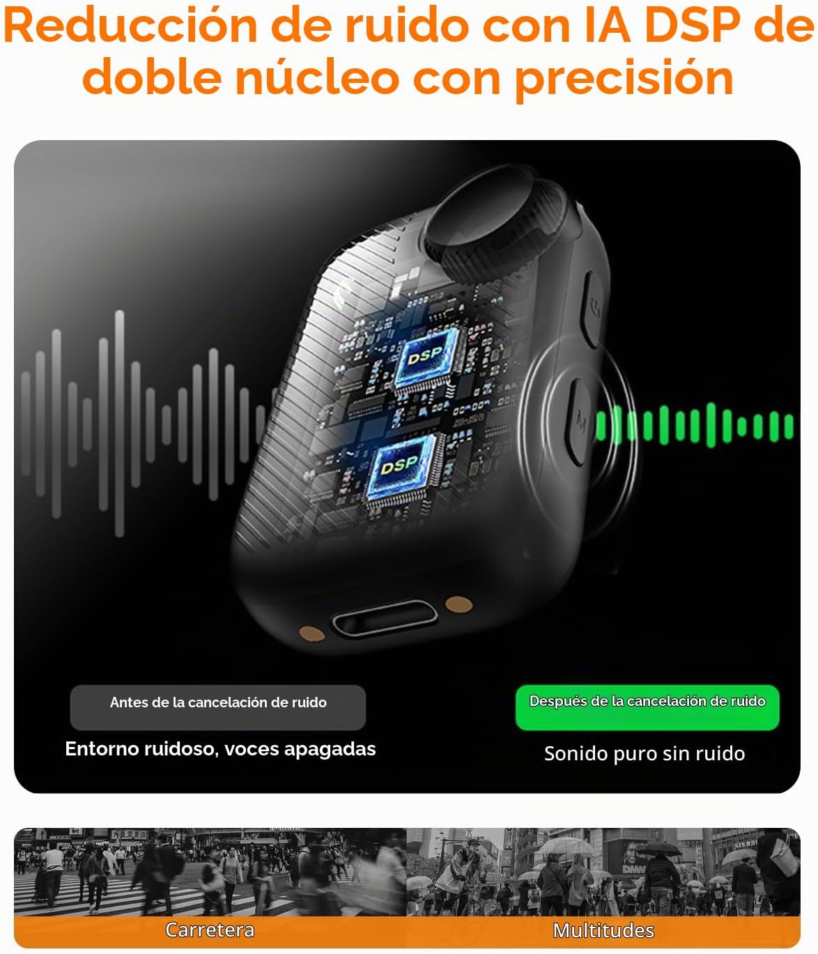 PQRQP Micrófono S20 (2 TX + 1 RX + funda de carga), mini micrófono...