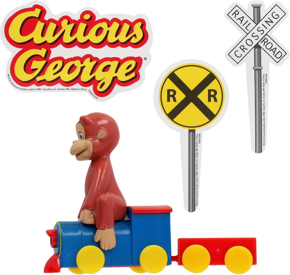 Curious George Train - Decoración para tartas | Juego de decoración...