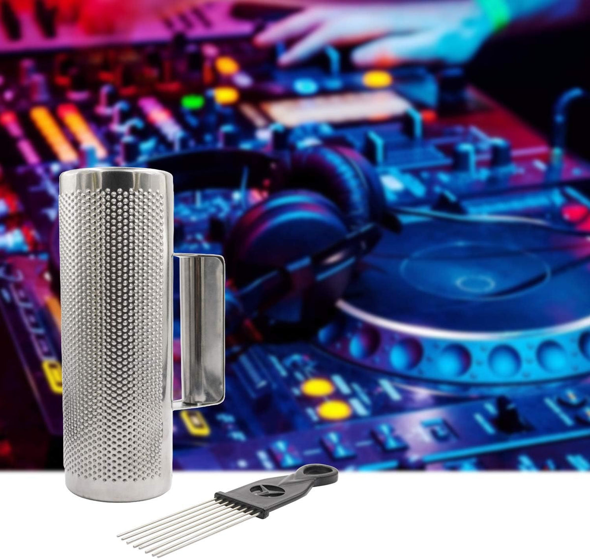 EastRock Güiro Shaker de Acero Inoxidable de 8" x 3" Instru...