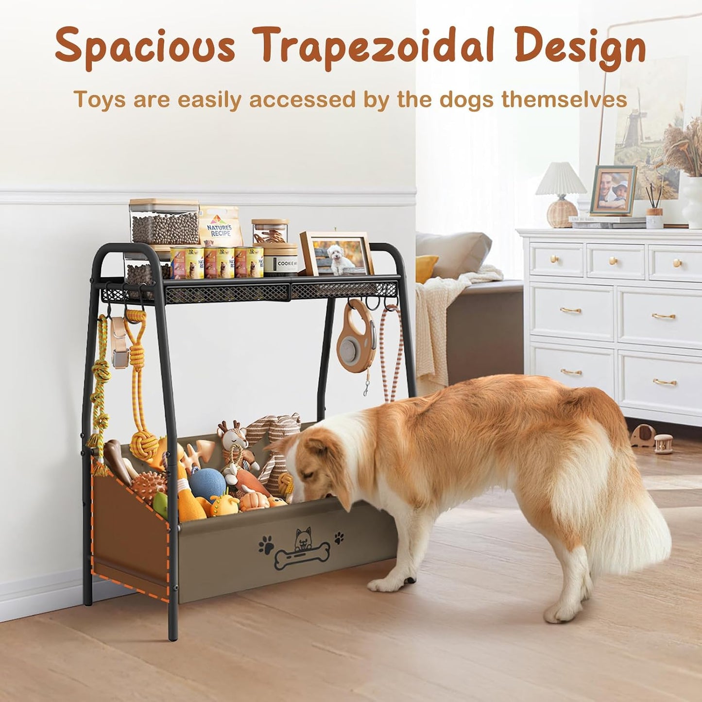 Lomivra Cesta grande de juguetes para perros (23.6 x 11.2 x 9.7 pul...