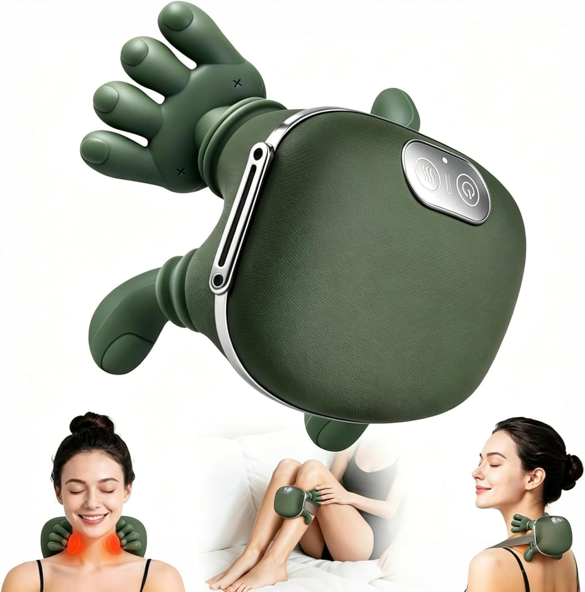 KppeX Nuevo modelo de almohada masajeadora de cuello con calor para...