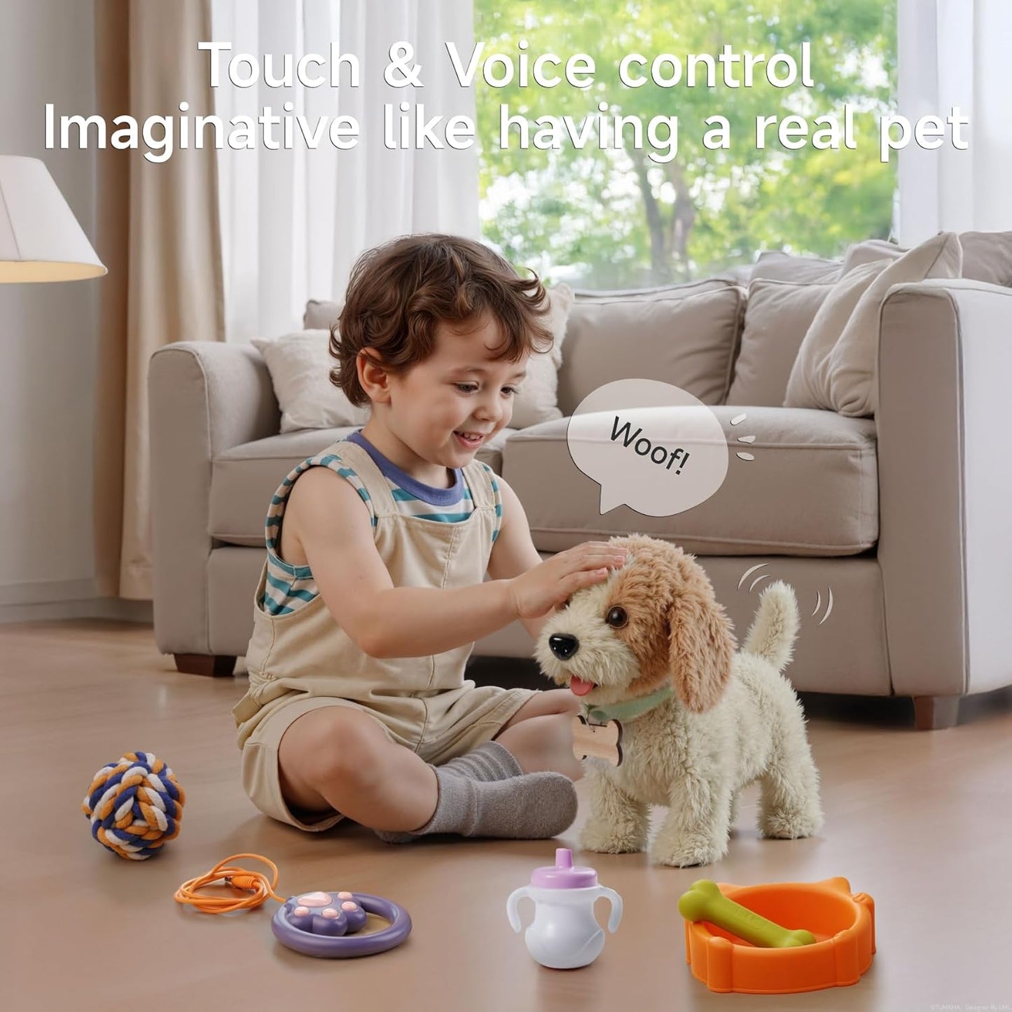 OR OR TU Juguete de perro caminando y ladrando con control remoto y...