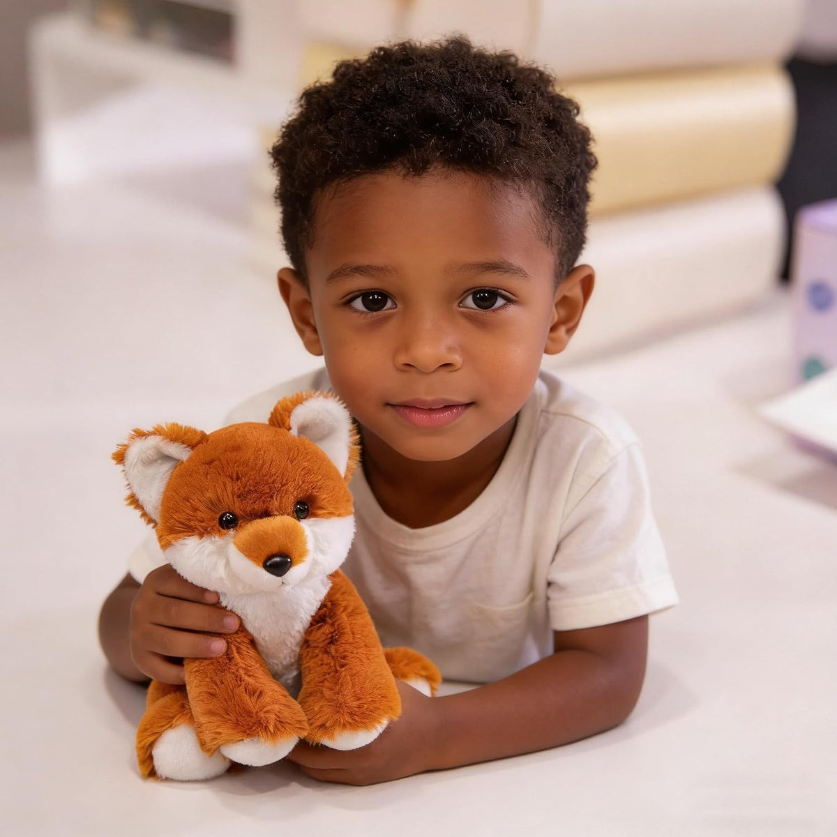 YUKOUQIAN Peluche de zorro de 8 pulgadas para niñas y niños, Navida...