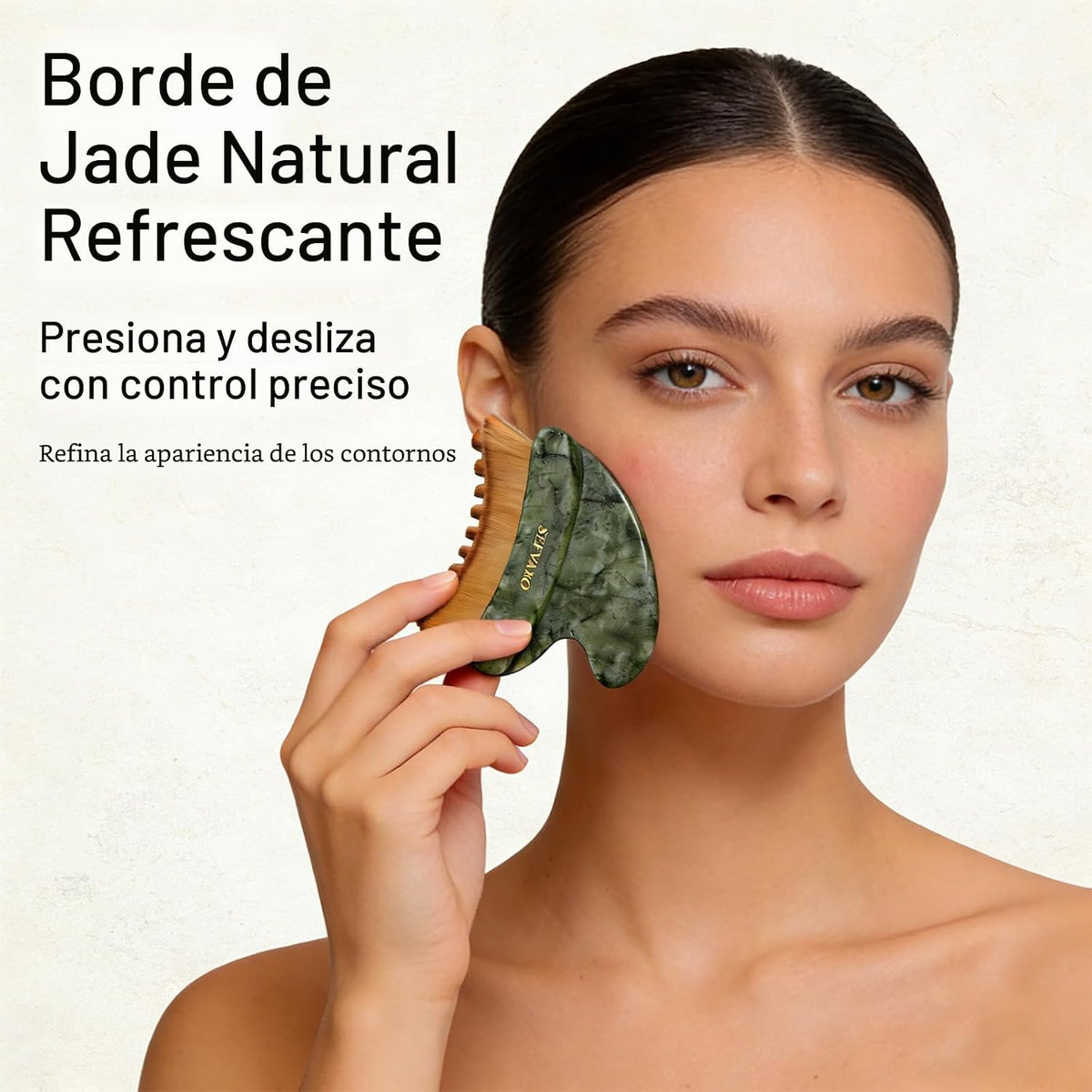 SEFVAKO Cepillo facial de contorno linfático, cepillo seco de doble...
