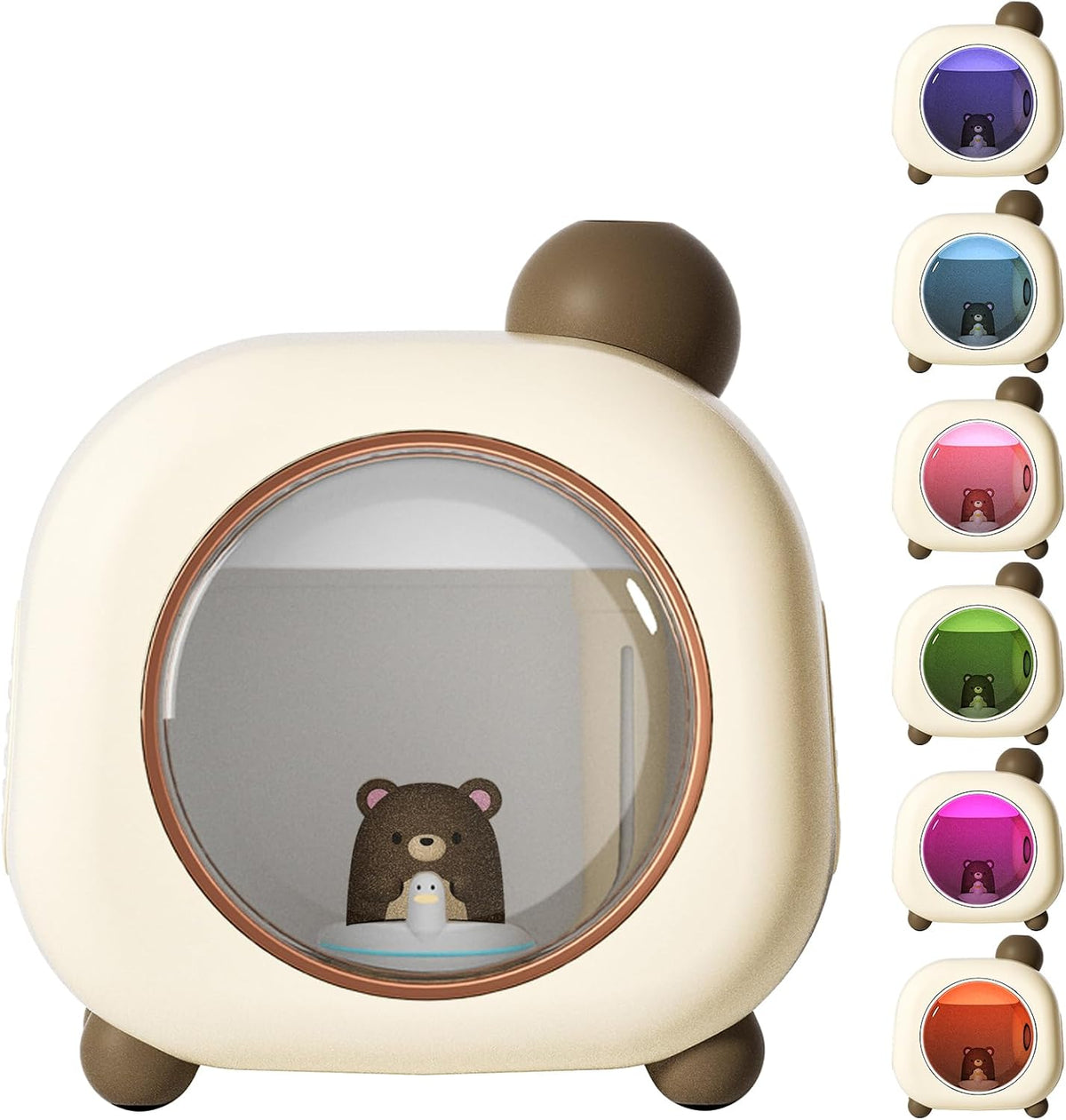 Mini humidificador portátil, 16.9 fl oz de oso de dibujos animados...